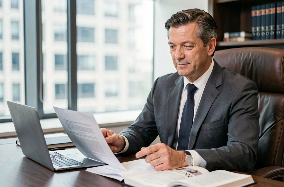 Avocat en droit de la famille expliquant les droits parentaux lors d'une procédure de divorce