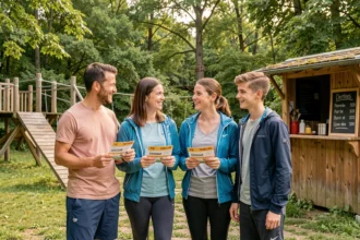 Famille profitant d'activités pas chères en Seine-et-Marne grâce à des réductions sur les loisirs outdoor