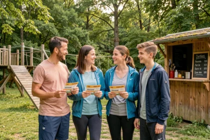 Famille profitant d'activités pas chères en Seine-et-Marne grâce à des réductions sur les loisirs outdoor